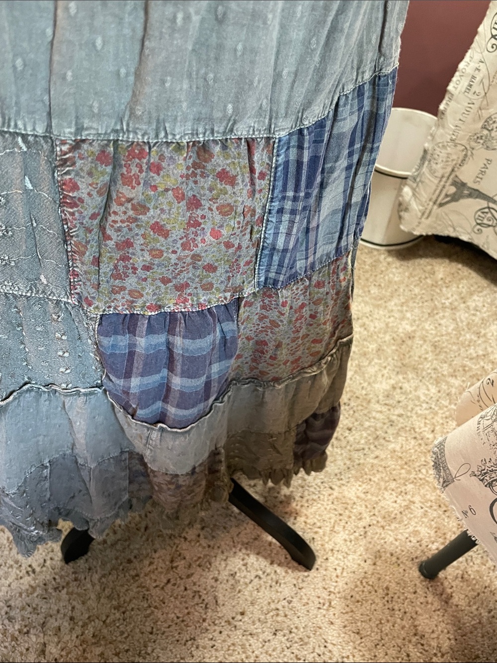 Bohemian /. Boho /Hippie Patchwork Maxi Dress Young Threads - Picture 13 of 14